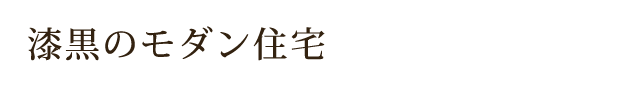 漆黒のモダン住宅